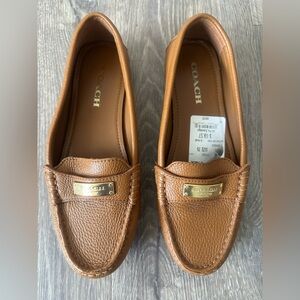 Coach Women's Tan Leather Loafers